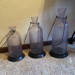 Glass Candle  Holders