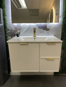 END OF YEAR SALE ~ Modern PVC Bathroom Vanity - 30 inches