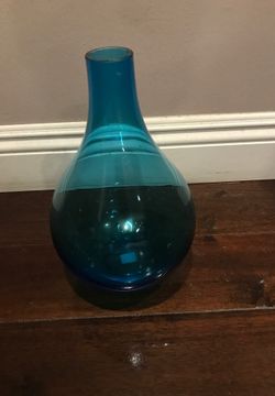 Create & Barrel blue vase
