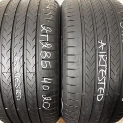 2 Tires 285 40 20 Continental Ecocontact 6q Like New No Repairs