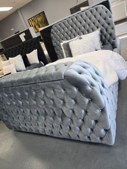 🌟Queen, King Light Up Fireplace TV Pop Up Bed Frame 💥 Furniture Sectionals Avail