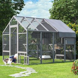 Large Walk in Outdoor Cat Catio for Multiple Cats