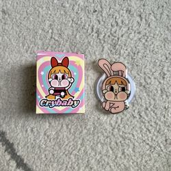 crybaby x powerpuff girls bunny blossom pop socket dupe