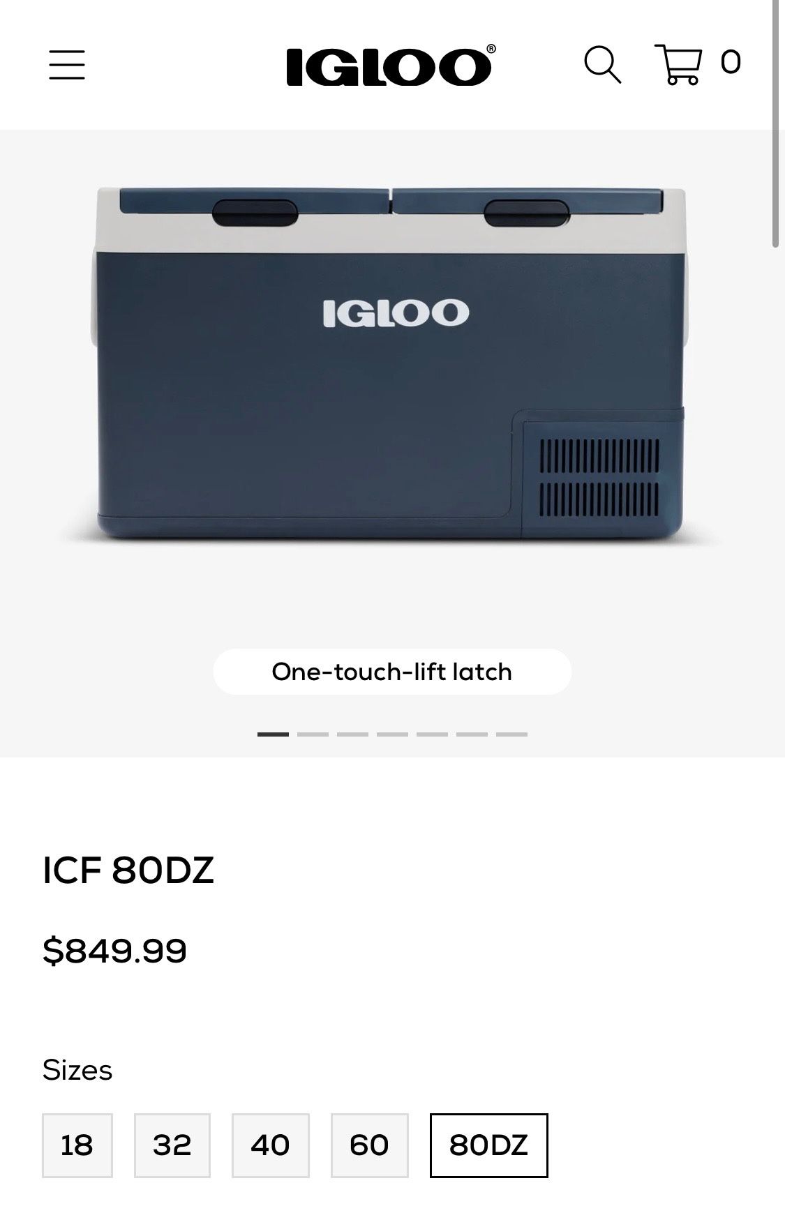 Igloo Electric Cooler 80DZ