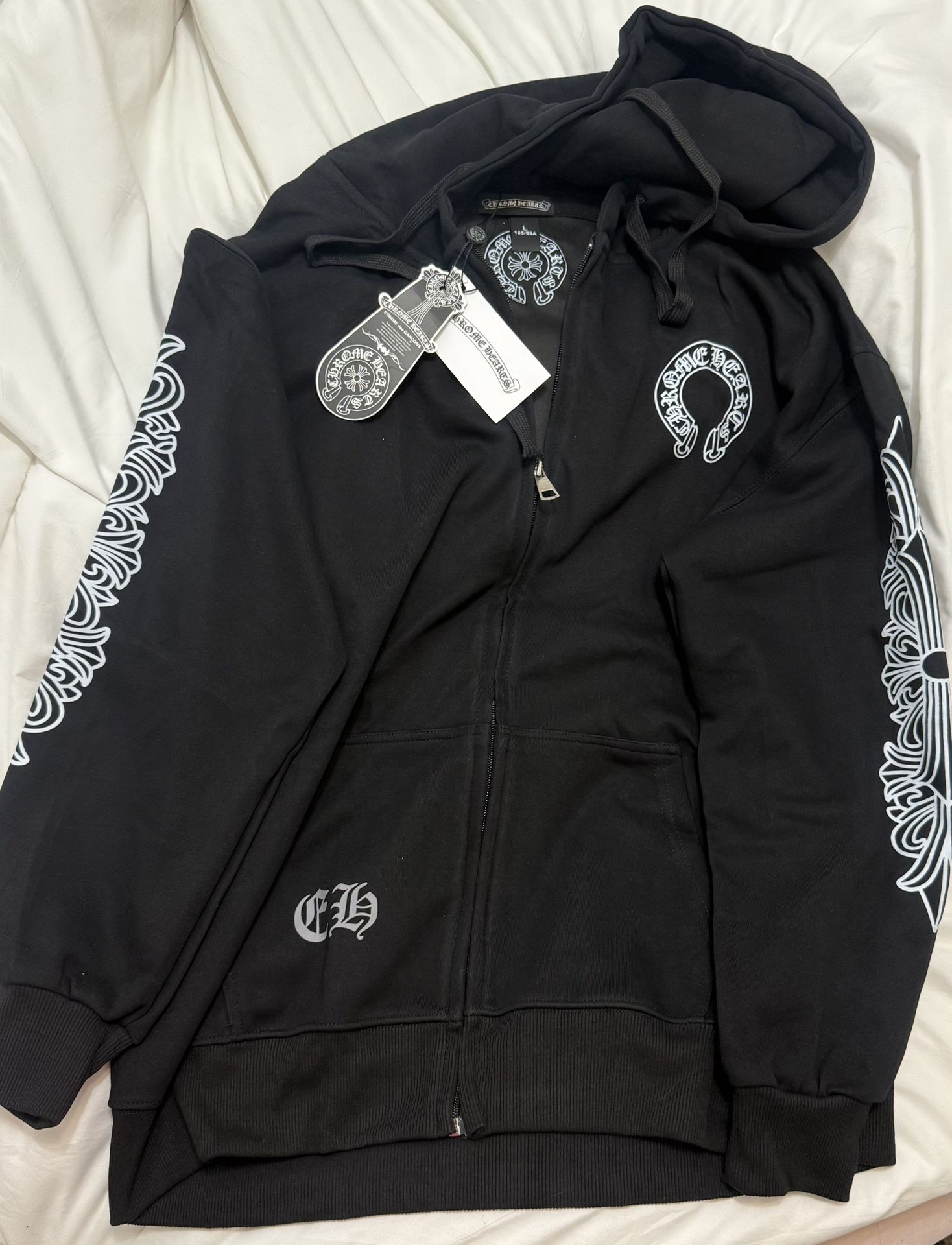 Chrome Hearts Black Zip-Up