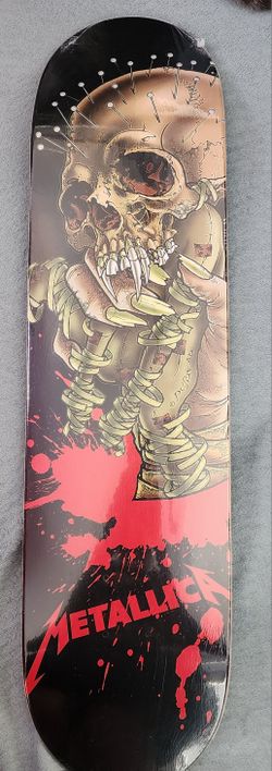 Skateboard DECK. Metallica Pushead With Pink Top