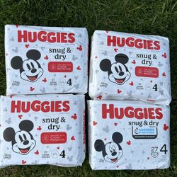 4 Packs Huggies Diapers 