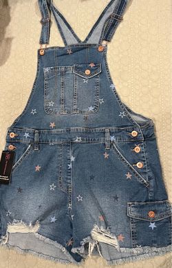 Denim short overalls- juniors
