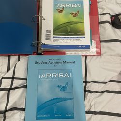 college book - spanish, arriba