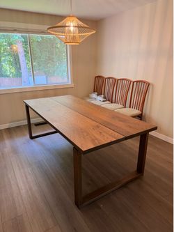 MÖRBYLÅNGA table - oak veneer brown stained