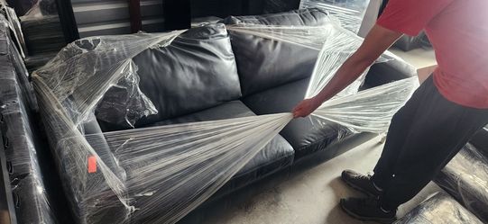 Leather Gray couch/sofa