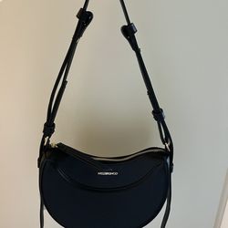 Brand New - Trendy PU Leather Crescent Purse Black