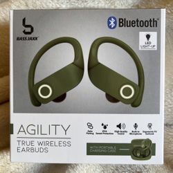 Bass Jaxx Bluetooth Wireless Earbuds  (Army Green) 
