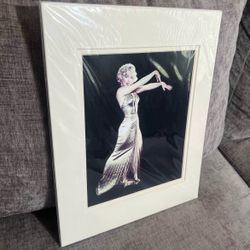 New Vintage 1953 Marilyn Monroe Iconic Gold Lamé Dress Framed Photo Art Print 11x14”
