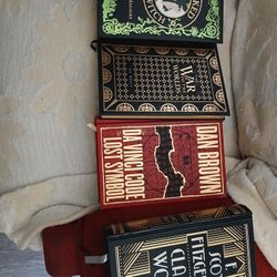 4 HARDCOVER Bonded Leather Books 