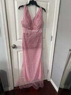 Prom/Formal Pink Sequin Mermaid Dress Size Small
