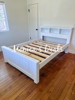 Full Solid Wood Bed Frame $340
