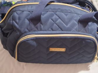 Fisher-Price Diaper Bag Navy Blue Quilted Baby Bag Large Travel Tote