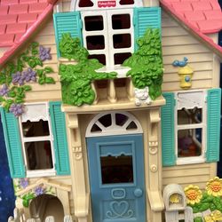 Vintage 2000 Mattel Fisher Price Doll House Sweet Streets Country Cottage