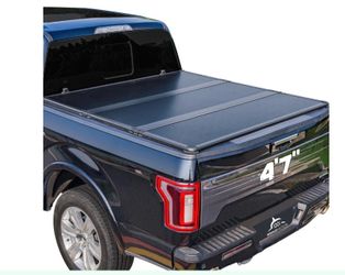 WHALEMOTOR Truck Bed Hard Tonneau Cover Compatible With Ford Maverick(2022-2026) 4.6 Ft Box, Hard Folding(Tri Fold) Style