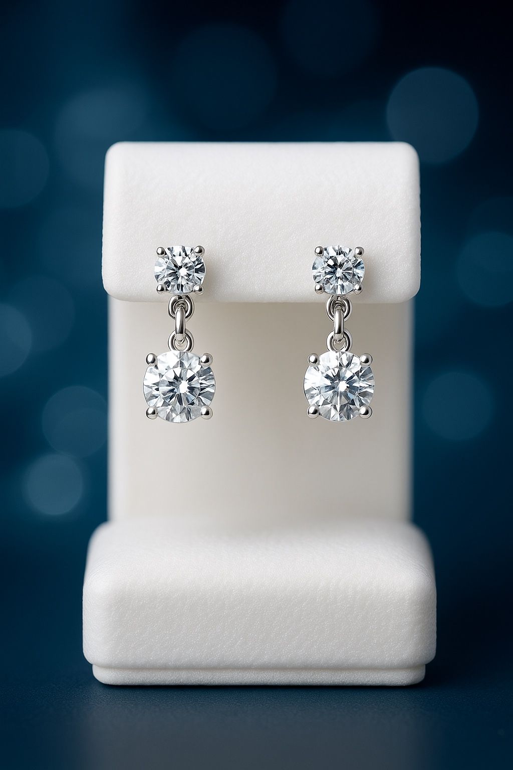 2.61Ct-Vvs1:Real Near White Moissanite Diamond Sterling Silver Earrings