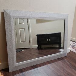 24" × 36" Large Gray Rectangle Mirror W Bevel 