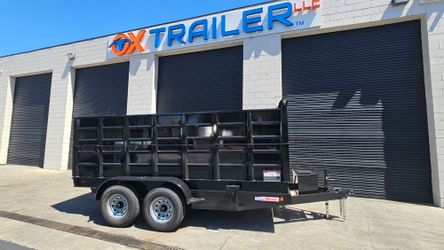 Carson dump trailer 7x14x4 TDM 12K GVWR (de-rated: no class a-required)