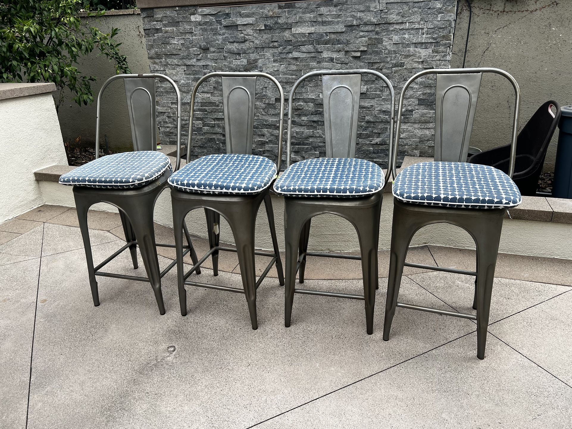 Restoration Hardware Counter Height Chairs (4)