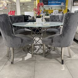 5pc Modern Dining Set 🩶💞