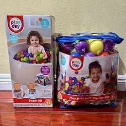 Foam Ball Pit And 100 Balls (Brand New)