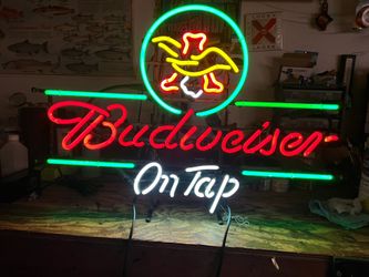 Neon budwieser beer sign