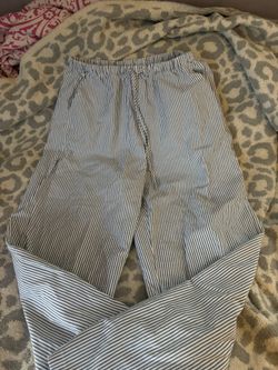 SHEIN Blue And White Striped Pants Size Medium