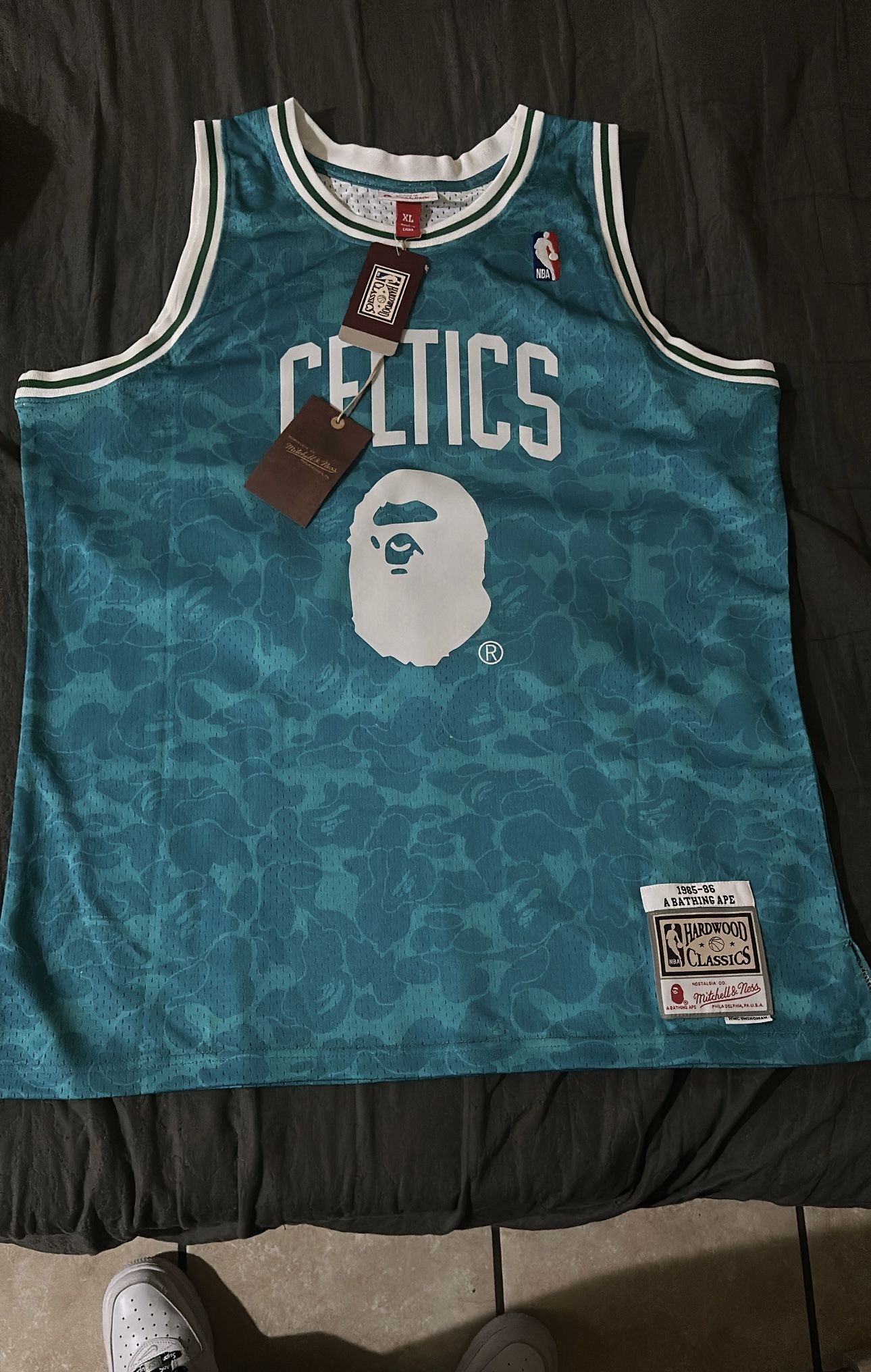 Bape Celtics Mitchell And Ness Jersey Size XL Brand New With Bag