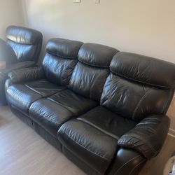 Leather Recliner Couch