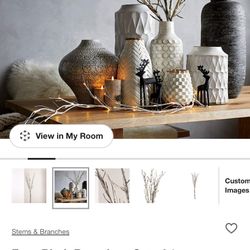 Crate And Barrel Faux Birch Branches Set Of 8
