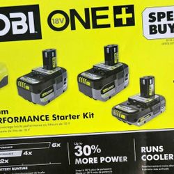 ONE+ HP 18V (2) 4.0 Ah HIGH PERFORMANCE Batteries, 2.0 Ah HIGH PERFORMANCE Battery, and Dual-Port Ch