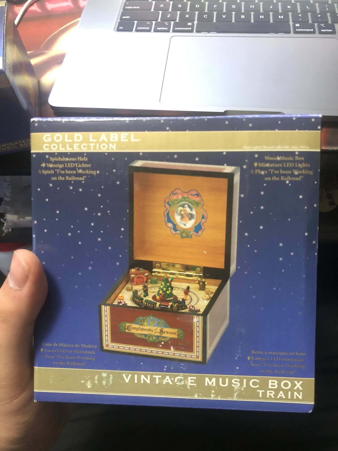 Gold Label Collection Vintage Music Box- Train