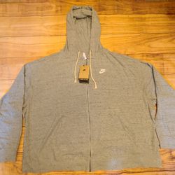 NIKE Grey Zip Up Hoodie Jacket New W/ Tags Women's 3X