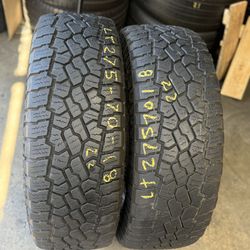 18” tires cooper LT 275/70/18 semi new with free installation $160 both