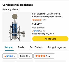 Blue Bluebird SL XLR Cardioid Condenser Microphone