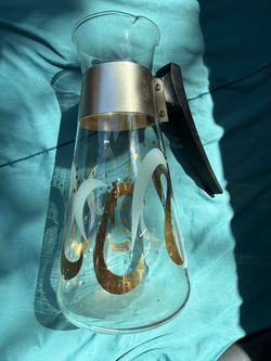 Mid-century atomic swirl carafe