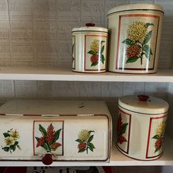 Vintage Kitchen Storage Bin Set