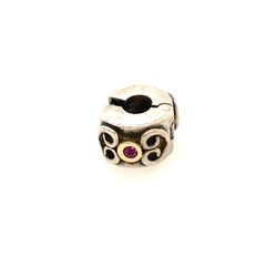 Pandora Two Tone Ruby Clip