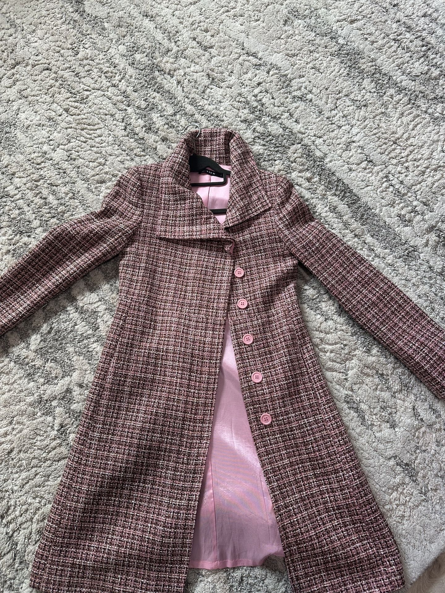 View Pink Button Up Jacket