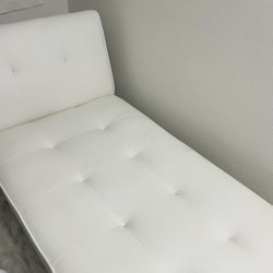 Really Cute White Futon Lounge Chair 