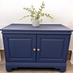 TV Console Sideboard Buffet Nautical Blue