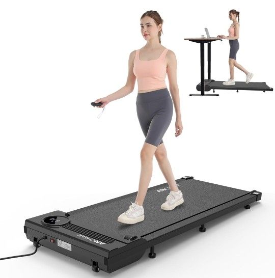 ANCHEER Walking Pad Treadmill, Under Desk Treadmill, 2.5HP Quiet Compact Treadmills for Home 300 lbs Weight Capacity, 2 in 1 Portable Jogging Running