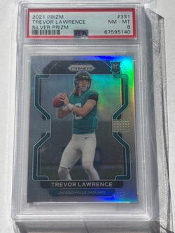 2021 Panini Prizm Trevor Lawrence Silver Prizm Rookie PSA 8