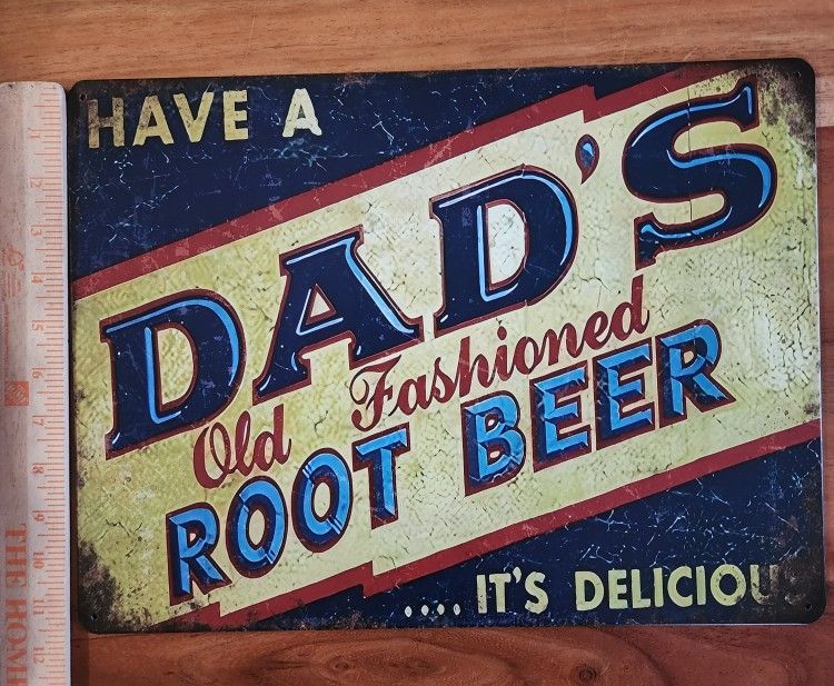 16x12 Dads Old Fashioned Rootbeer Metal Sign