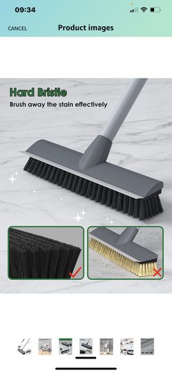 Floor Scrub Brush With Long Handle Stiff Bristle Brush Scrubber
